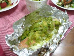 アボガドねぎ味噌のちゃんちゃん焼き