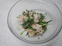 ニラ豚のえごま梅肉和えRP4