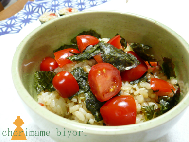 トマトの韓国風混ぜご飯