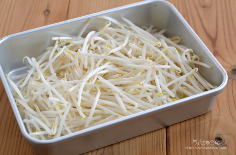 レンジでヘルシー！豚バラもやし　ガーリックポン酢_macaroni2105-3