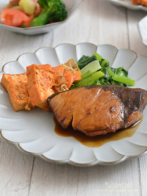 晩ごはん220120_ブリの照り焼き