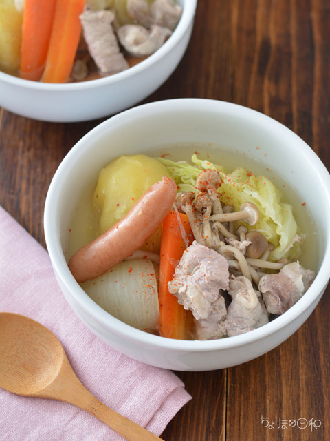 晩ごはん200115_ポトフ