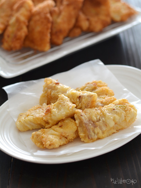 晩ごはん190629‗白身魚衣揚げ