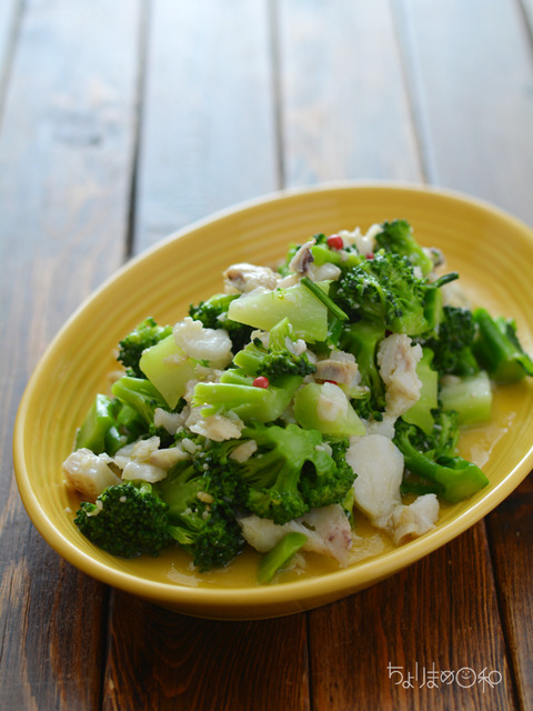 晩ごはん180628_タラコンフィブロッコリー