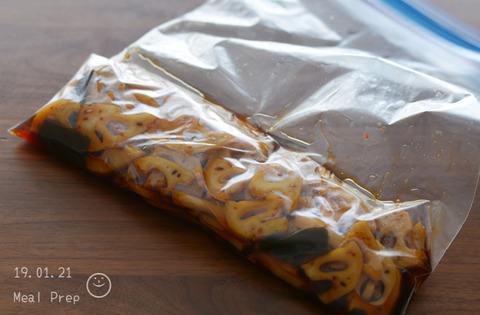 作り置き190121_れんこんの甘醤油漬け