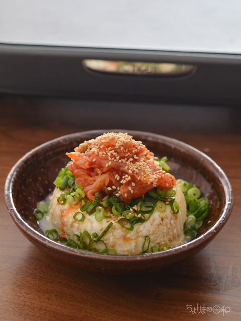 晩ごはん190501_ねぎキムチ豆腐