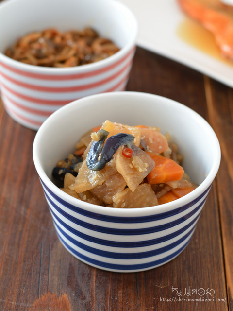 晩ごはん200622_簡単福神漬け