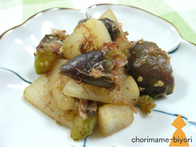 大根と茄子のおかかみりん