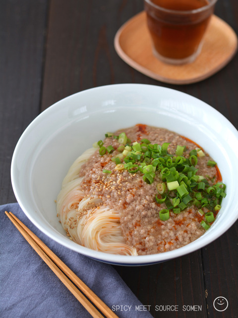 ピリ辛そぼろあんそうめん_かどや1907-2