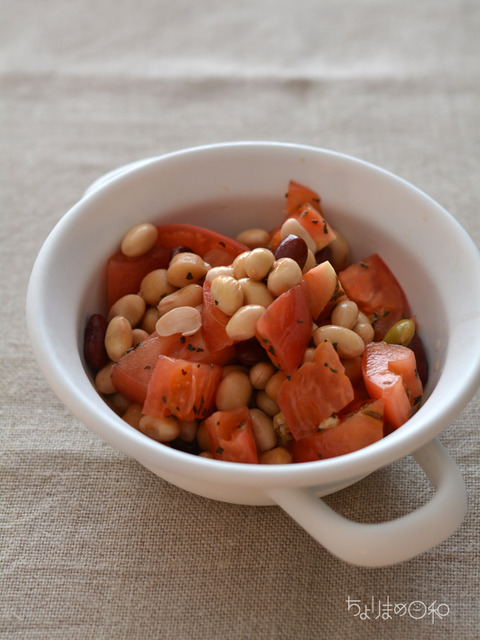 晩ごはん181026_トマトのデリサラダ