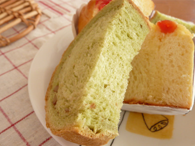 抹茶と胡桃のラウンドパン２