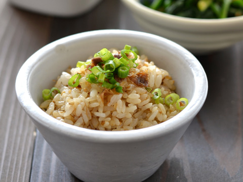 だしがらの和え物の素ごはんP