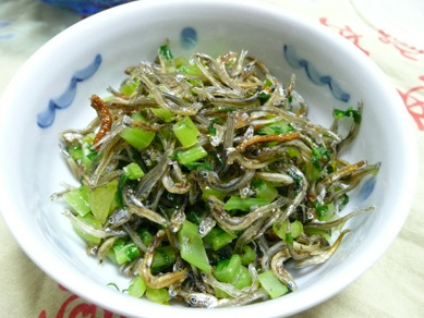 かえりちりめんと大根葉の甘辛