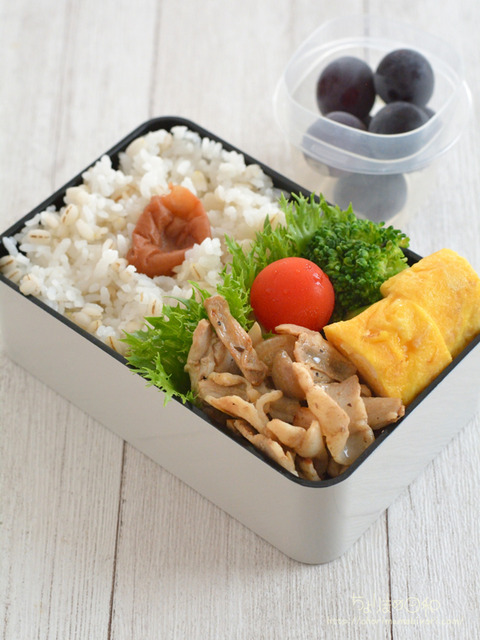 お弁当230816_豚バラ玉ねぎしょうゆみりん