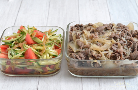 作り置き晩ごはん221218_牛丼の具