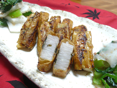 梅しそ長いもの湯葉焼き