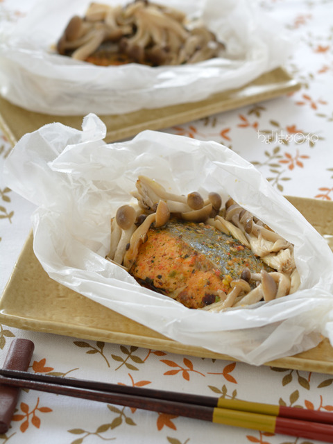 大森屋料理教室_鮭のふりかけ包み蒸し2