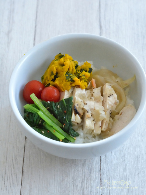 お弁当231001_鶏むね玉ねぎ砂糖塩酒BP