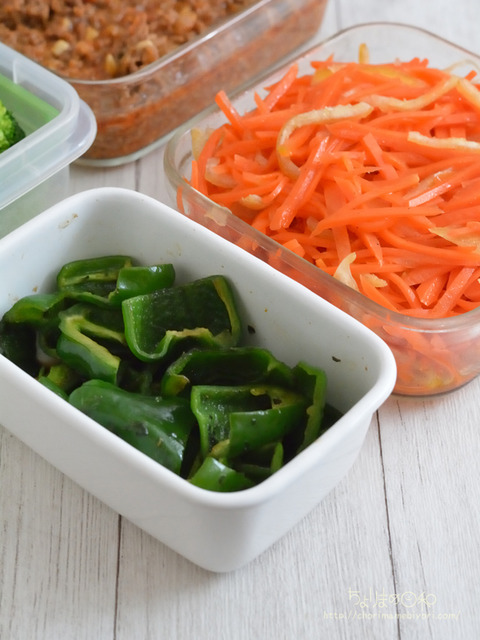 作り置き240210_ピーマンのバジル醤油