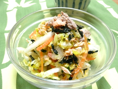 白菜の鮭わかめナムル