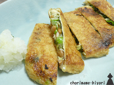 納豆の海苔チーズ揚げ焼