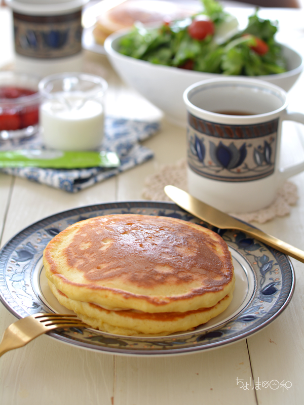 パンケーキたべたいっ その時に ふわっしっとりパンケーキとヨーグルト いちごソース デザート おやつ ホットケーキ マフィン ドーナツ ちょりまめ日和 ちょりママ 西山京子 オフィシャル料理ブログ Powered By ライブドアブログ