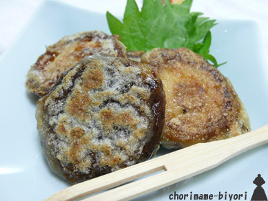 ぺったんこ！しいたけもちもち焼き