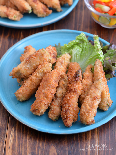 晩ごはん210608_豚巻きアスパラフライ2