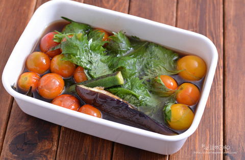 晩ごはん210804_焼き浸し2