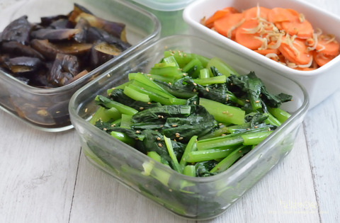 作り置き220321_小松菜のナムル