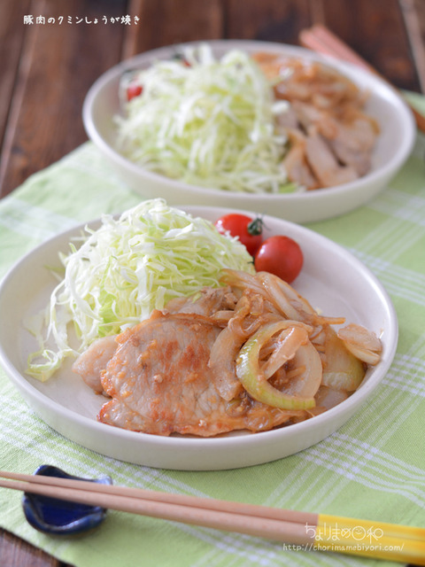 豚肉のクミンしょうが焼き_スパイス2005