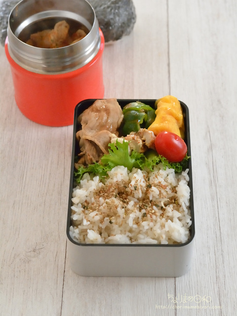 お弁当230222_豚こま焼き肉のたれ酢