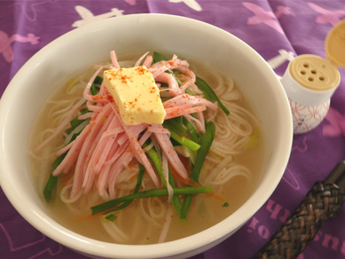 和香り☆ピリ辛バター風味にゅうめん