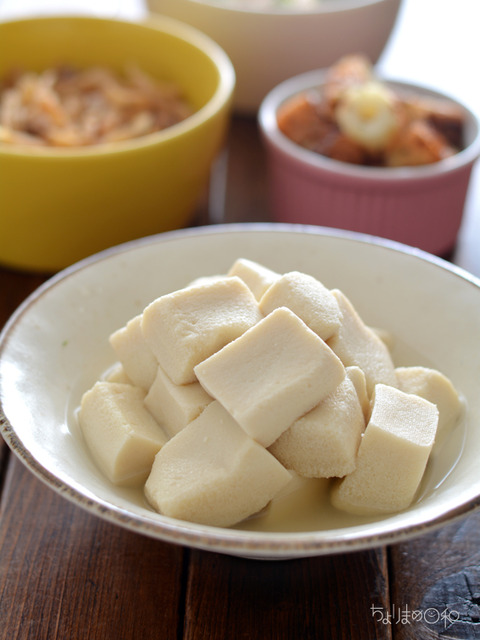 晩ごはん190706_高野豆腐の白だし煮