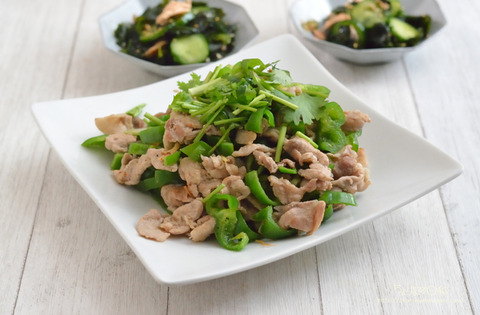 晩ごはん220905_豚肉とピーマンのオイナンプラー炒め