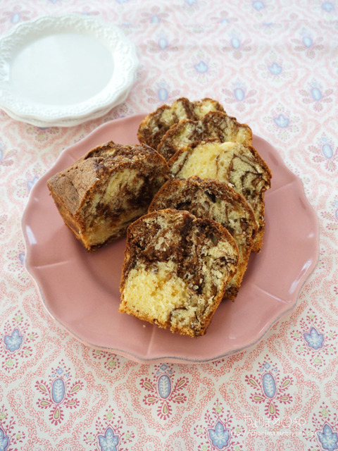 チョコ＆柚子のマーブルパウンドケーキ_富澤2511-2