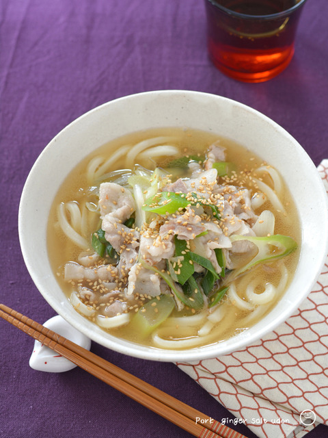 豚バラしょうが塩うどん_かどや2001-2