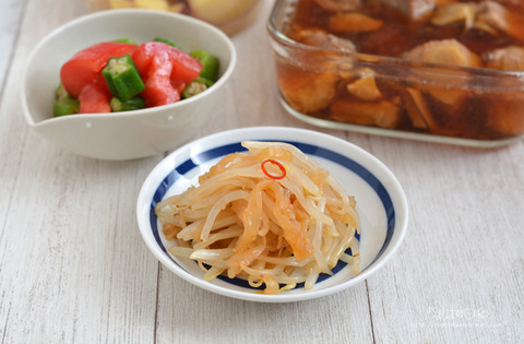 晩ごはん210815_中華くらげもやしサラダ2