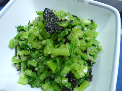 蕪の葉っぱの甘塩ナムル