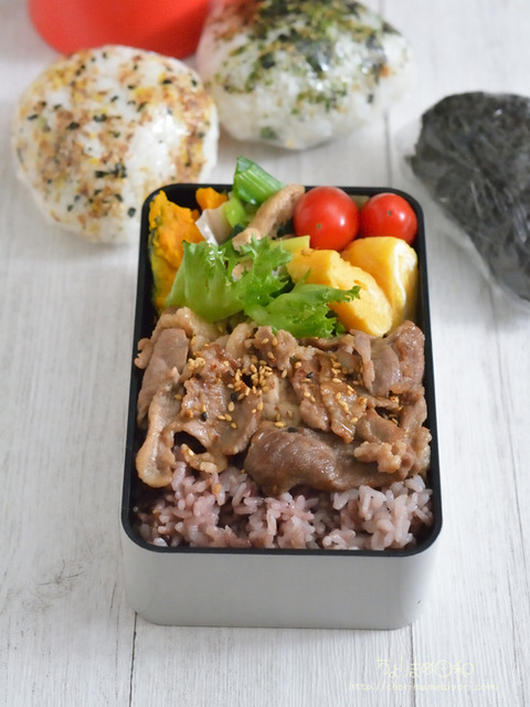 お弁当230112_豚しょうがみりん醤油