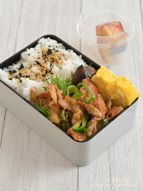 お弁当230810_豚こまピーマン焼きたれ