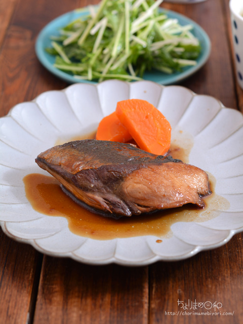 晩ごはん210901_ブリの照り焼き