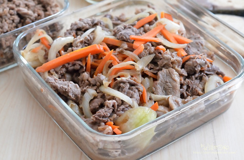 作り置き240227_牛肉玉ねぎにんじんローストビーフのたれ