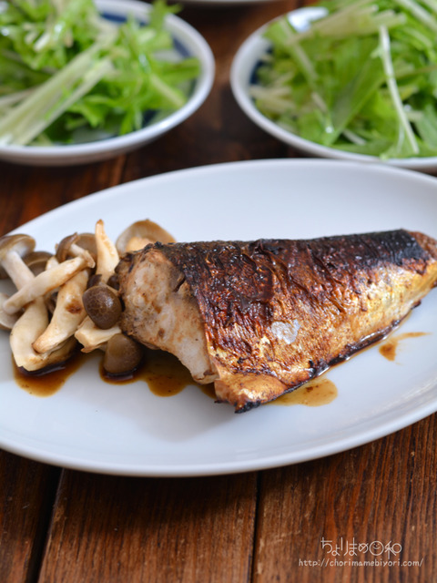 晩ごはん210824_サバのたまり漬け焼き