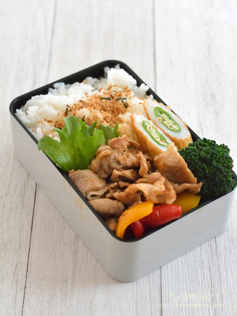 お弁当230501_豚やきたれ酢
