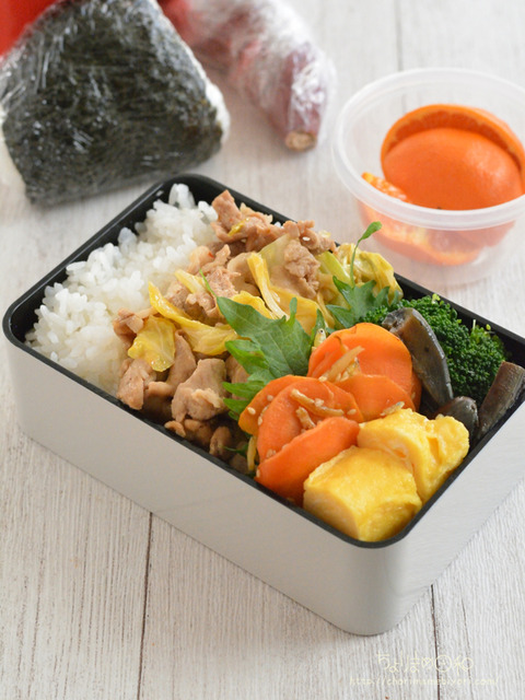 お弁当230511_豚バラ春キャベツかんずり