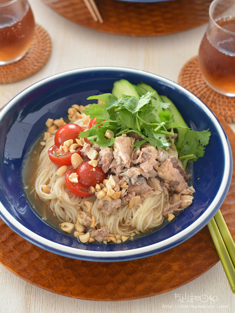 ゆずポン酢で簡単!冷やし中華風そうめん_macaroni2106-2