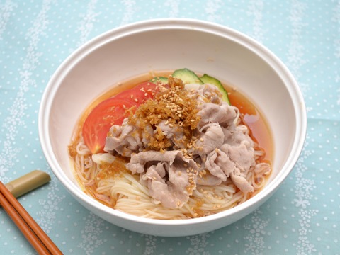 香味オイルがけ 豚しゃぶそうめんR