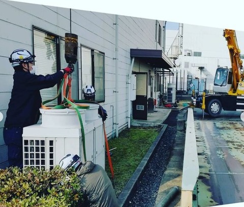 新旧室外機撤去・設置2