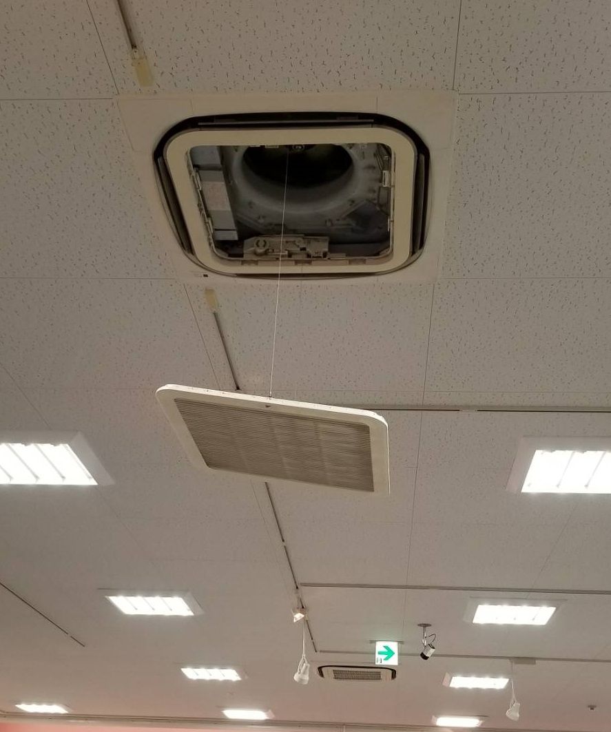 業務用エアコン点検 フィルター交換 長電化空調サービス